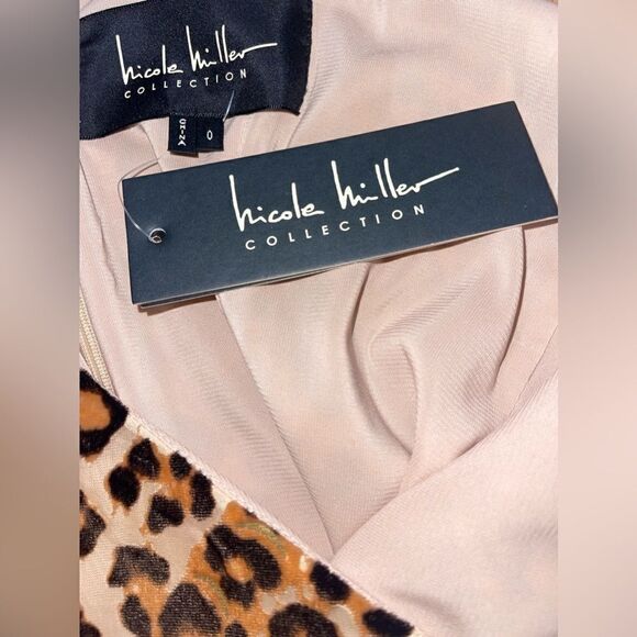 Nicole Miller Burn Out Leopard Slip Dress - Picture 6 of 6